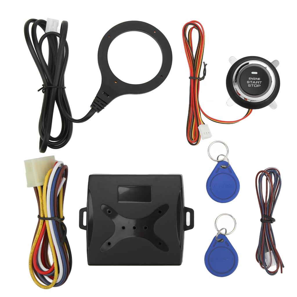 Car Push To Start Ignition Kit Smart Engine Start Stop Button Keyless Go System Universal for 12V Vehicles