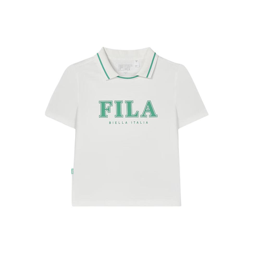 

New FILA Polo Shirt Women s Cloud White F11W419104F-WT S