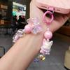Pearl dog colorful round bead bracelet women's ins simple fashion small fresh mobile phone lanyard lanyard short wrist
