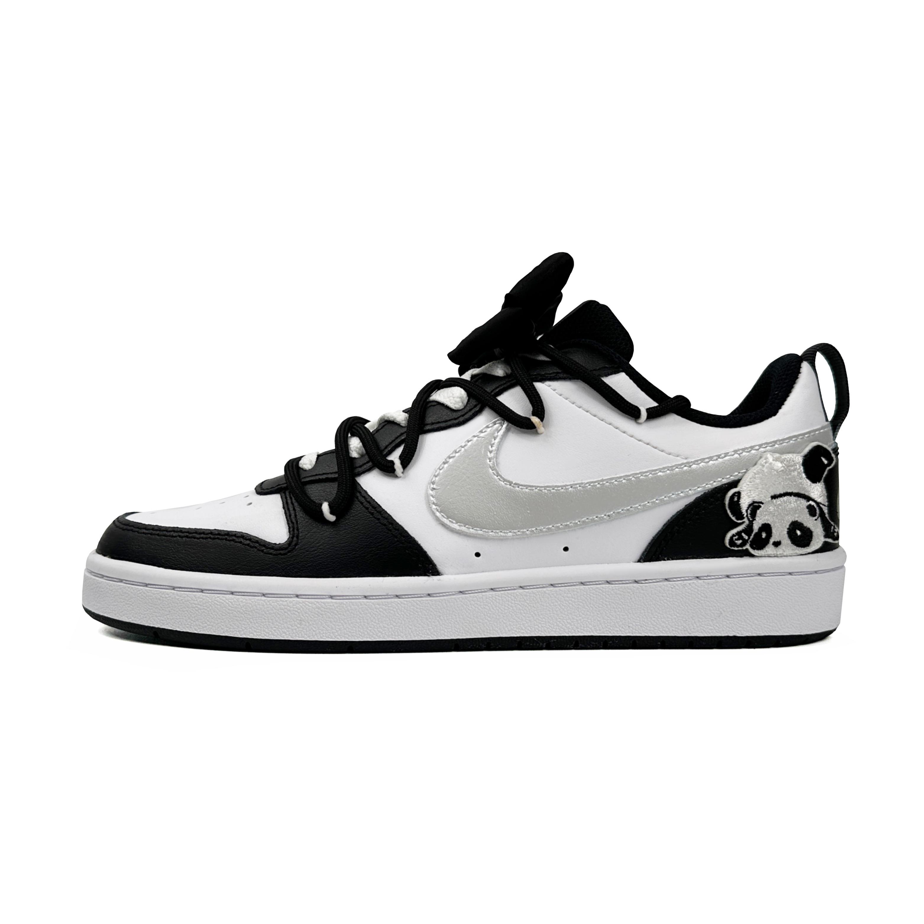 

Nike Court Borough Low top Skateboard Shoes Women s Black White BQ5448-115(Team11-) 35.5