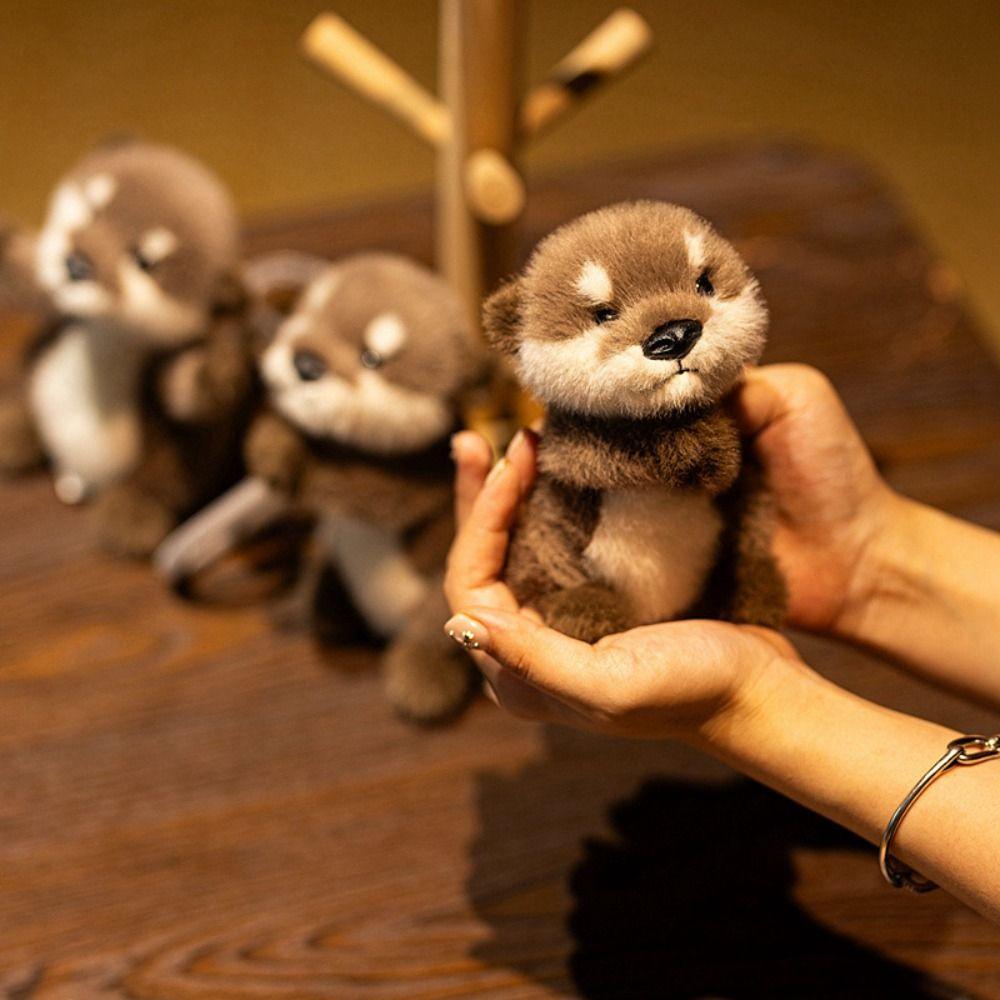 Cute Design Otter Backpack Pendant Soft Material Otter Plush Toy  Kid Birthday Gift