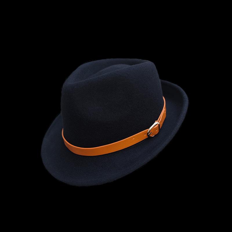 French Felt Hat Versatile Belt Decorative Wool Hat