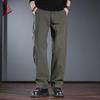 Jie Leinuo Men's Autumn/Winter Loose Straight Cargo Pants