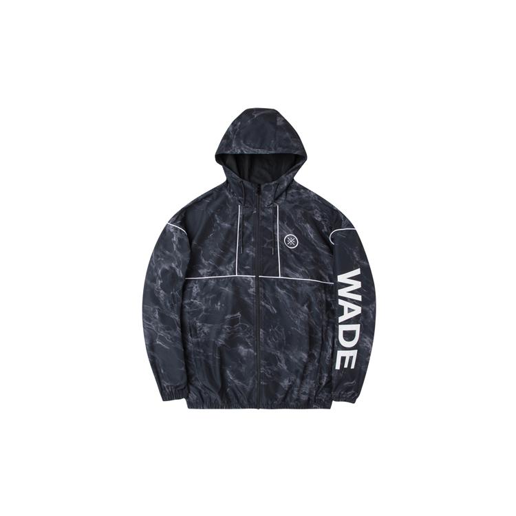 Мужская куртка Li Ning Стандартная Черная с принтом AFDQ399-1 XS