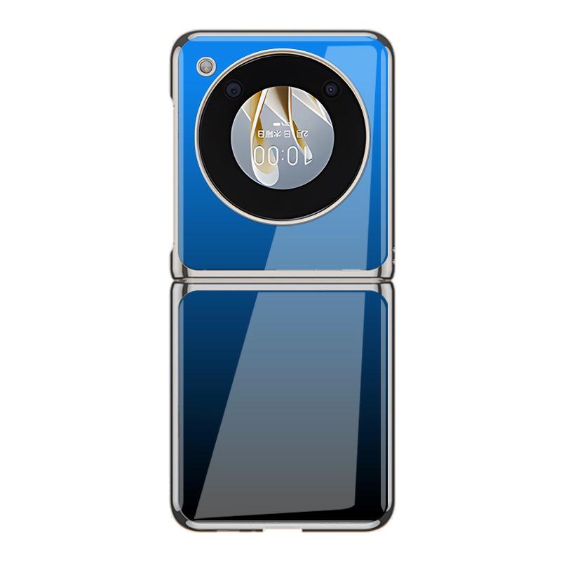 Nubia Flip Case: Galvanisierte Glasabdeckung mit Farbverlauf – kreatives, wortloses Design