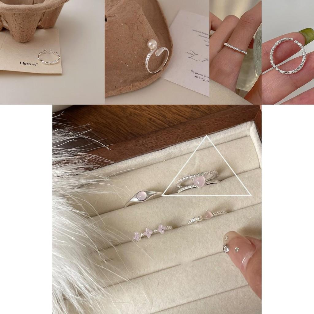 Silver Unique S925 Ring For Women Summer Collection Fashionable Geometric Design Luxury Lightweight