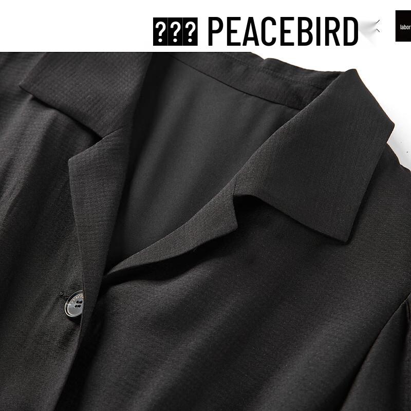 PEACEBIRD Women's V-Neck A-Line Shirt Dress