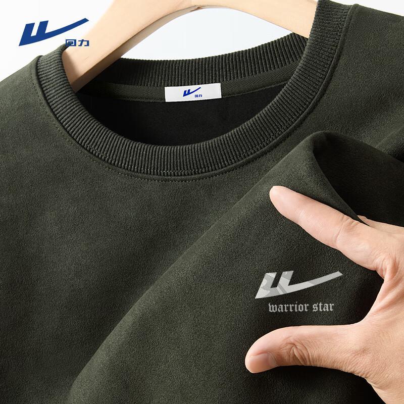 Warrior Men s Suede Fleece Crewneck Sweatshirt L