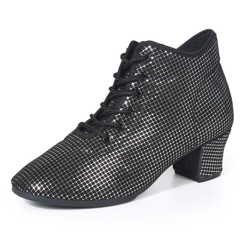 

Новые туфли для латиноамериканских танцев для женщин, взрослые, на среднем каблуке, с мягкой подошвой, ботинки для современных танцев, обувь для преподавателей 41 чёрный