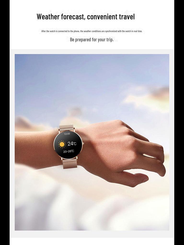 T8 Women's Smart Watch - 1.36\" Always-On Display, Stylish 360x360 Bracelet