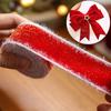 Christmas Fabric Art Handmade Plush Selvedge Yarn Ribbon Festival Accessories Hair Bows Gift Wrapping 2m/Roll