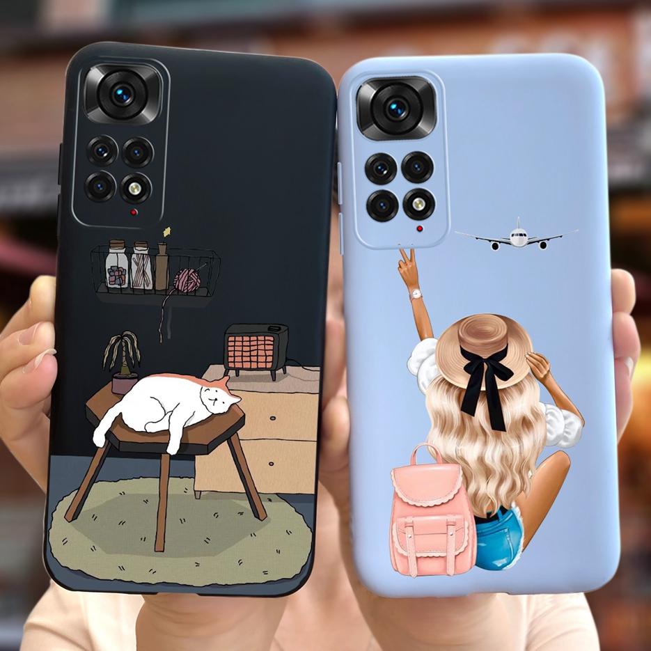 For Xiaomi Redmi Note 11 Case Redmi Note 11S 4G Stylish Candy Painted Cover Soft TPU Phone Case For Redmi Note 11 Pro Plus Shell