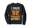 Butterfly Monarch Butterfly Orange Graphic Nature Design Sweatshirt
