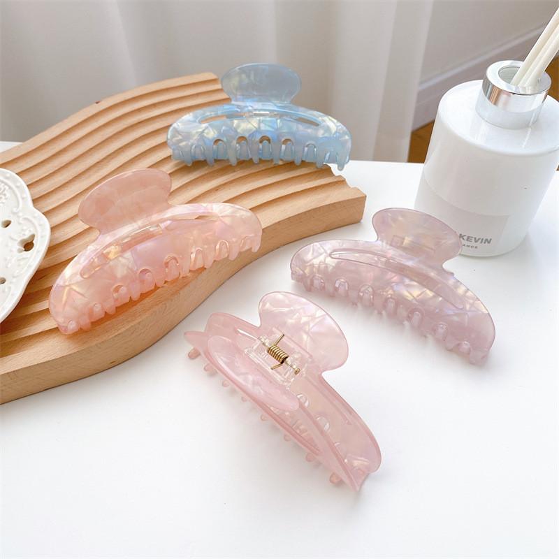 Beautiful Handcrafted Korean Style Colorful Hair Claw Clip For Women With Iridescent Finish