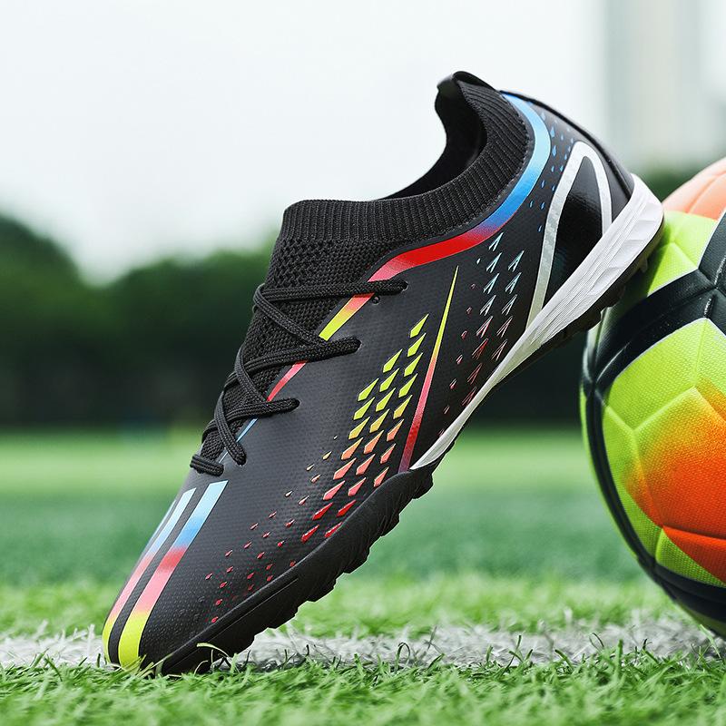 Flying woven football shoes male youth student spike training game sports shoes