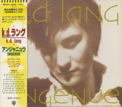 CD K.D. LANG  Ingnue WPCP4809 Sire Warner Br 1992 Japan Rock Used