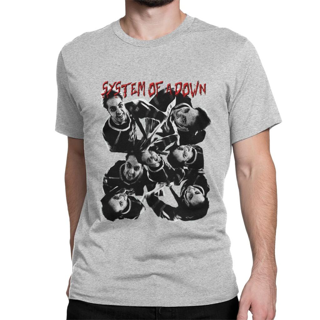 System Of A Down T-Shirts Unisex Women American Heavy Metal Vintage Cotton Tee Shirt Short Sleeve T Shirts Graphic Clothes Unisex