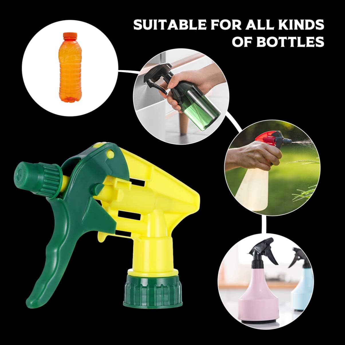 Запчасти для распылителей Angoily, 10 шт. Триггерные распылительные головки, Замена насадок для распылительных бутылок, Запасные распылительные насадки, Крышки для хранения, Распылительные головки