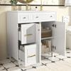 Bathroom Cabinet with Sink 81.7cm - Standing Cabinet, Lacquered Surface, Multifunctional Storage & Solid Wood Legs In Modern Luxury Design - White