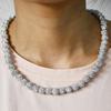 50pcs White 10mm Rhinestone-Encrusted Polymer Clay Beads for DIY Bracelets & Necklace Decorations - Sparkling Round Craft Beads