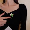 Emerald Zircon Lotus Fringed Brooch Women'S Fashion Exaggerated Wedding Dinner Clothing Accessories Corsage
