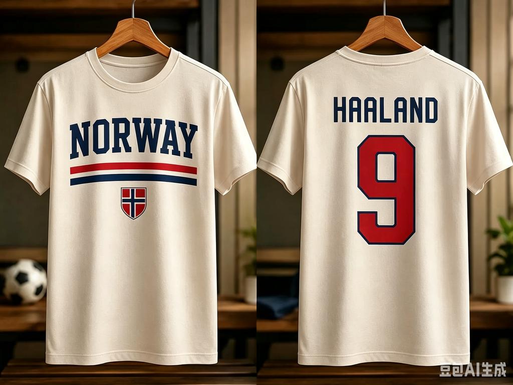 Erling Haaland Koszulka Piłkarska Norwegia Koszulka Piłkarska Norwegia 2026 Lato Unisex Unisex Bawełniany T-shirt Oversize Street Wear Y2K