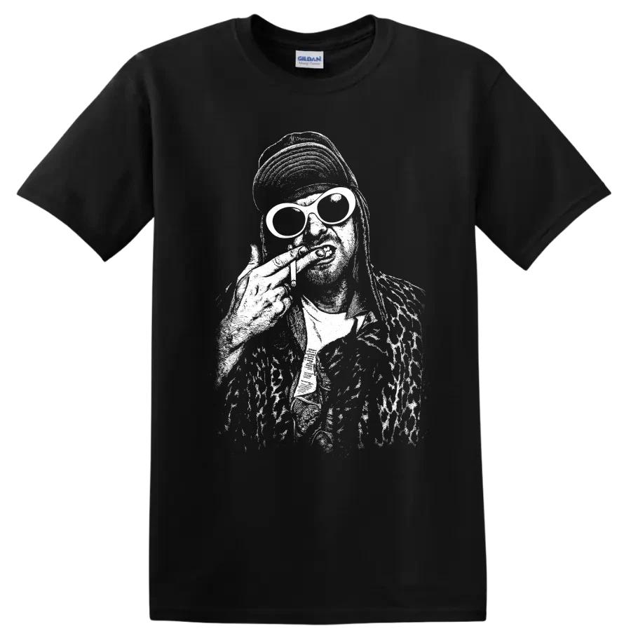 Kurt Cobain Tribute T Shirt Rock Legends Grunge Portrait Tee