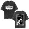 Vintage Washed Anime Death Note Manga Logo Graphic T-shirt Men Women Printed Tee Summer Casual Fashion Clothing Tops High Quality Streetwear