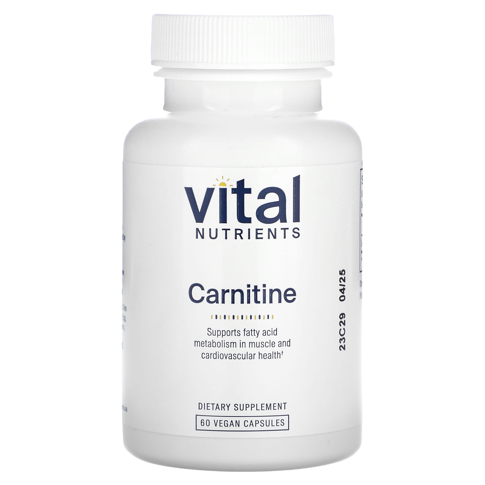 

Carnitine, Veggie Capsules 60 (500Mg per capsule)