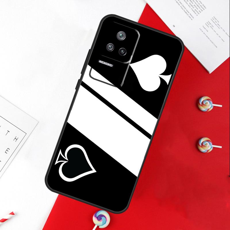 Ace of Spades Poker Card Cover For Xiaomi 14T 11T 12T 13T Pro 13 14 15 Ultra POCO X7 Pro X3 X5 X6 F5 F6 M6 Pro Case