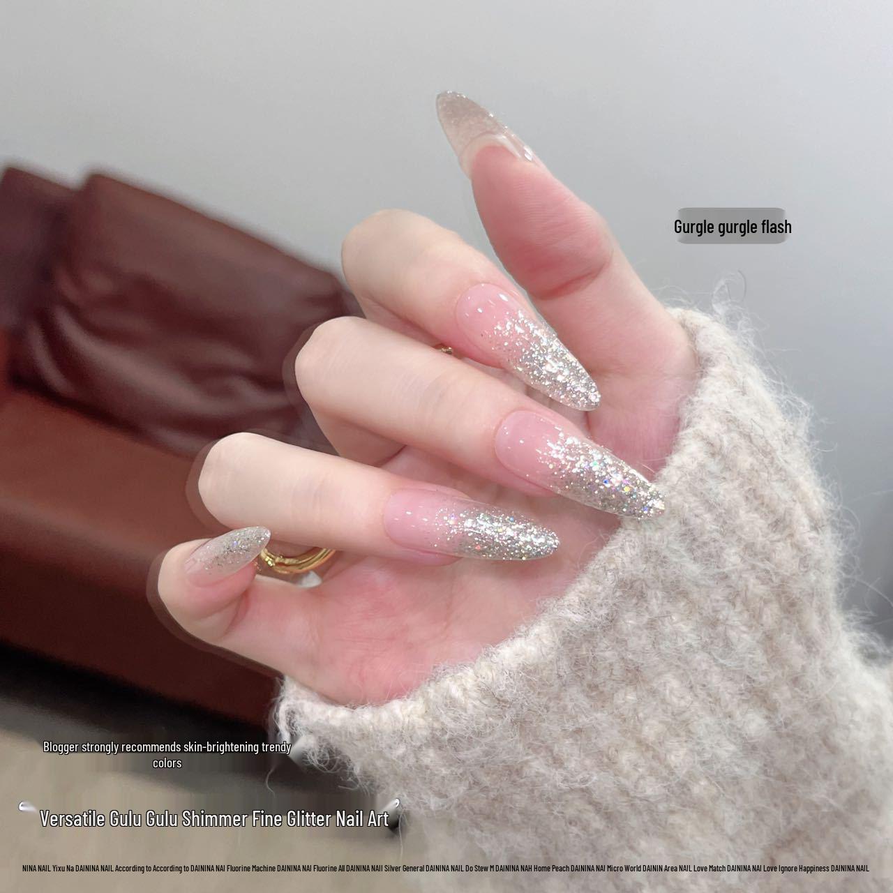 

Сияющий мерцающий гель для ногтей с крошкой бриллиантов 2025 - Универсальный лак для фототерапии с мелким глиттером