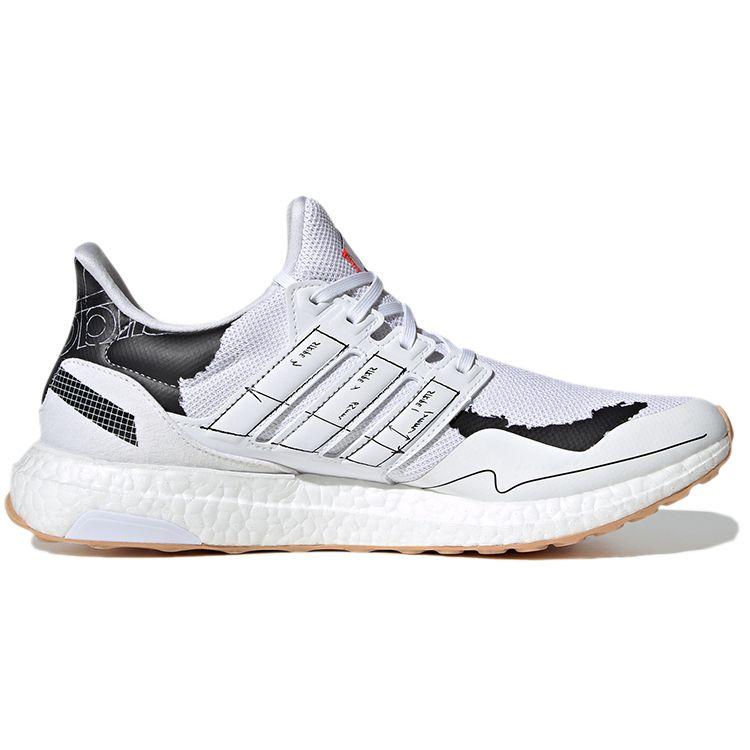 Adidas UltraBoost Clima Schematic - White Unisex Sneakers Cloud-White Core-Black Solar-Red GY0524