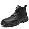 Martin Boots Men's Autumn High-top British Style Men's Casual Leather Shoes Spring and Autumn Non-slip and Wear-resistant High-end Tooling Boots