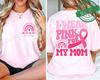 I Wear Pink for Breast Cancer Print Women TShirt Pink Ribbon Support Squad Shirt for Women Fashion Casual Clothes Summer Tshirt