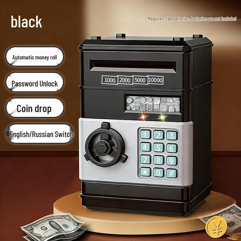 2026 Hot Children's Toy: Large Capacity Password Lock Money Box with Deposit & Withdrawal Features