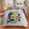 3Pcs Peanuts Gang Adventure Bedding Set Soft Fabric Duvet Cover Pillowcases Home Xmas Halloween Gift 1 Duvet Cover 2 Pillowcase S1664