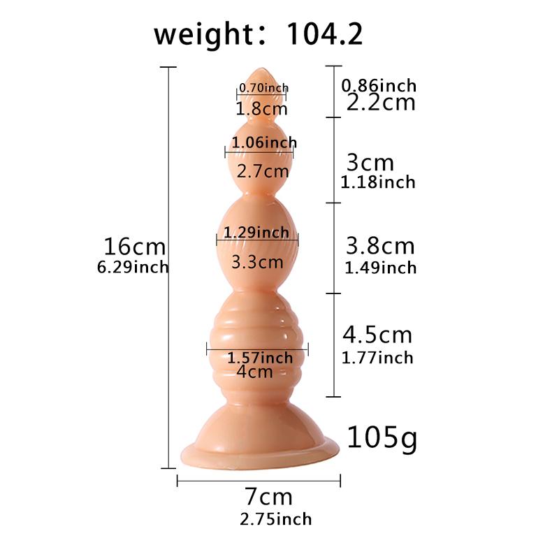 Female Size S/M/L Pull Beads Butthole And Vaginal Use Multicolor Healthy Soft Gel Suction Cup For Women Big Dick Sex Toys