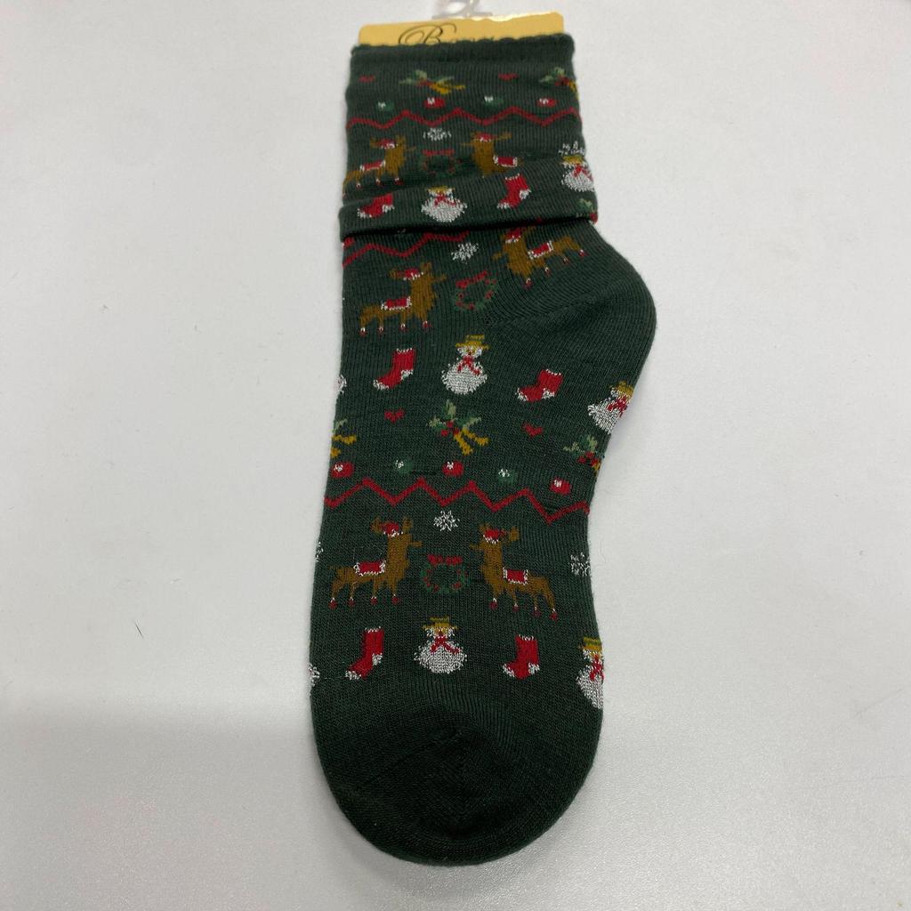 Autumn/Winter Mid-Tube Cartoon Christmas Stockings for Men and Women