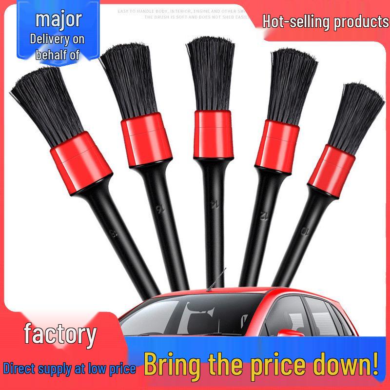

Черно-красная щелевая щетка: Мягкая щетина, многофункциональный очиститель салона для автомойки, для влажного и сухого использования. OPP Packaging