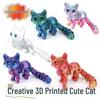 3D Printed Articulated Kitten Toy - Children's Gift