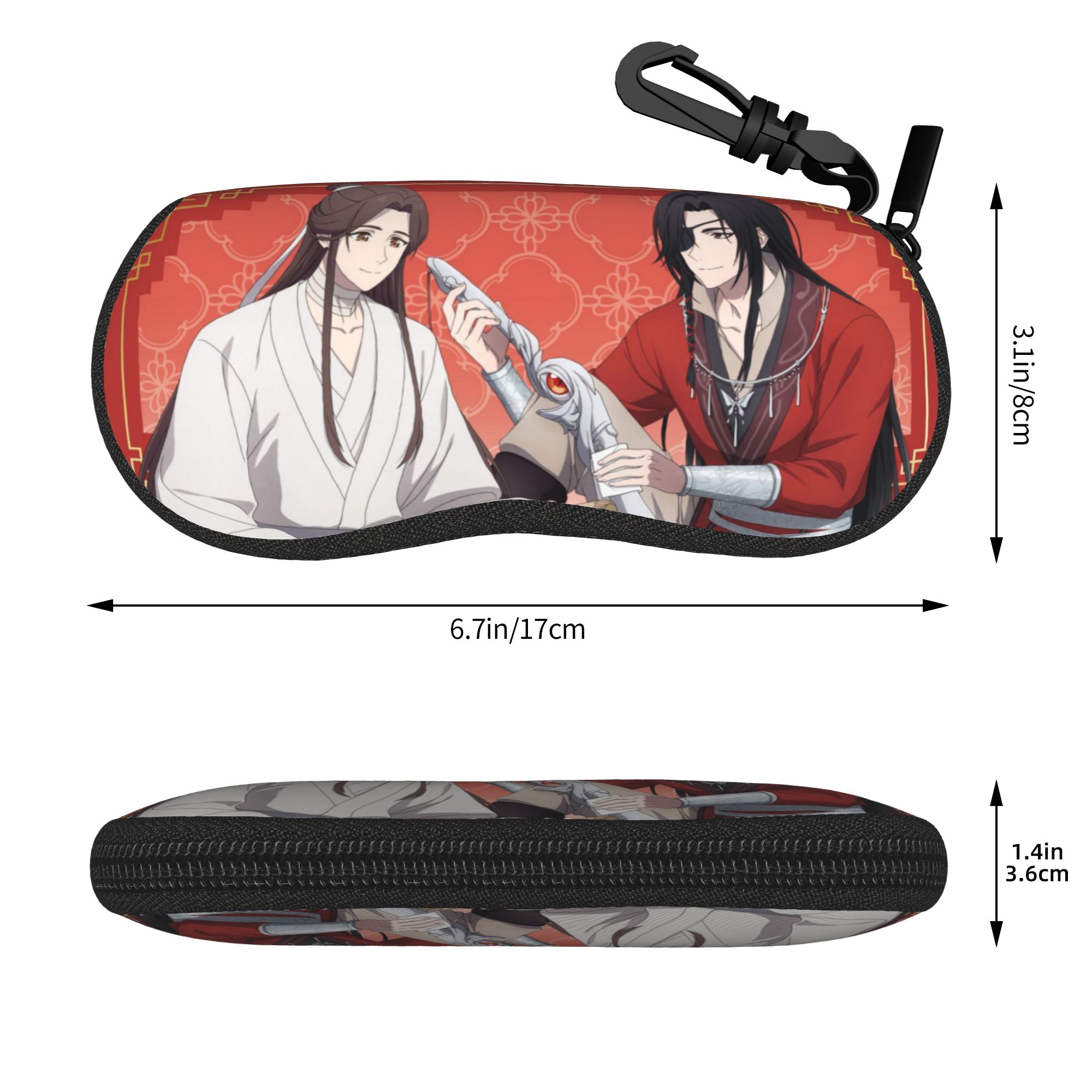 Joli étui à lunettes dessin animé Bénédiction de l'officiel céleste Accessoires Boîte de rangement pour lunettes de soleil Étui pour lentilles de contact dessin animé One Size black