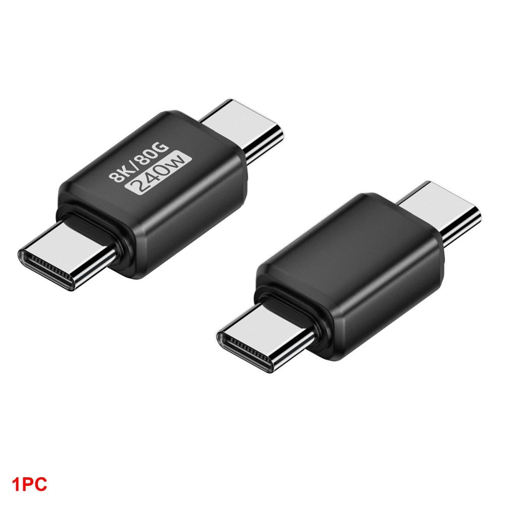 

8K 60HZ USB-C Converter PD 240W Extension Connector Professional USB4.0 Extender for Phone Laptop Black M-M Straight