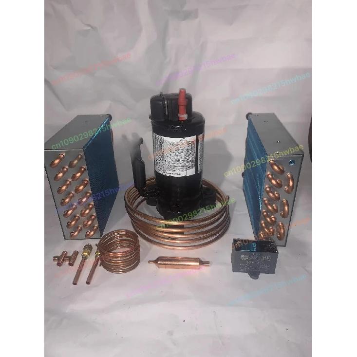 

DIY Mini AC Water Cooler Compressor Kit Complete Refrigeration Parts Condenser Evaporator Home Cooling Project L