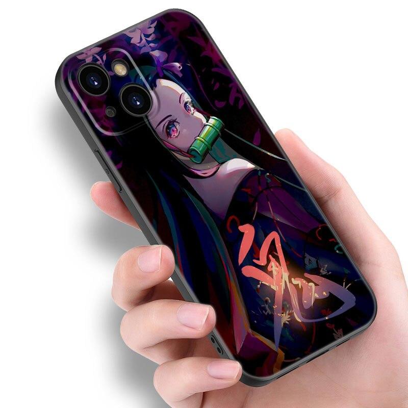 Demon Slayer Kamado Nezuko Anime Phone Case For Apple iPhone 13 12 Mini 11 Pro XS Max XR X 8 7 6S 6 Plus SE 2022 2020 5S 5 Cover