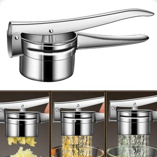 Manual Juicer Hand Press Stainless Steel Lemon Lime Orange Squeezer Versatile Kitchen Gadget for Juicing Citrus Draining Cabbage Mashing Potatoes