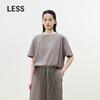 LESS 2025 Summer Round Neck Loose Short Sleeve T-Shirt