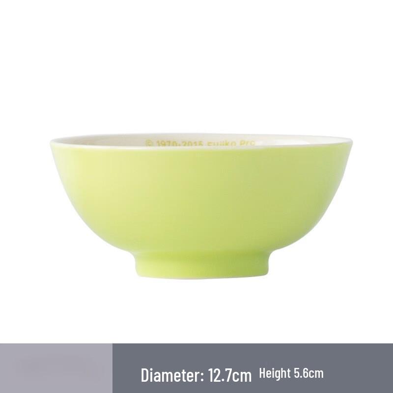Ruhan Big Face Cat Green Ceramic Bowl Set