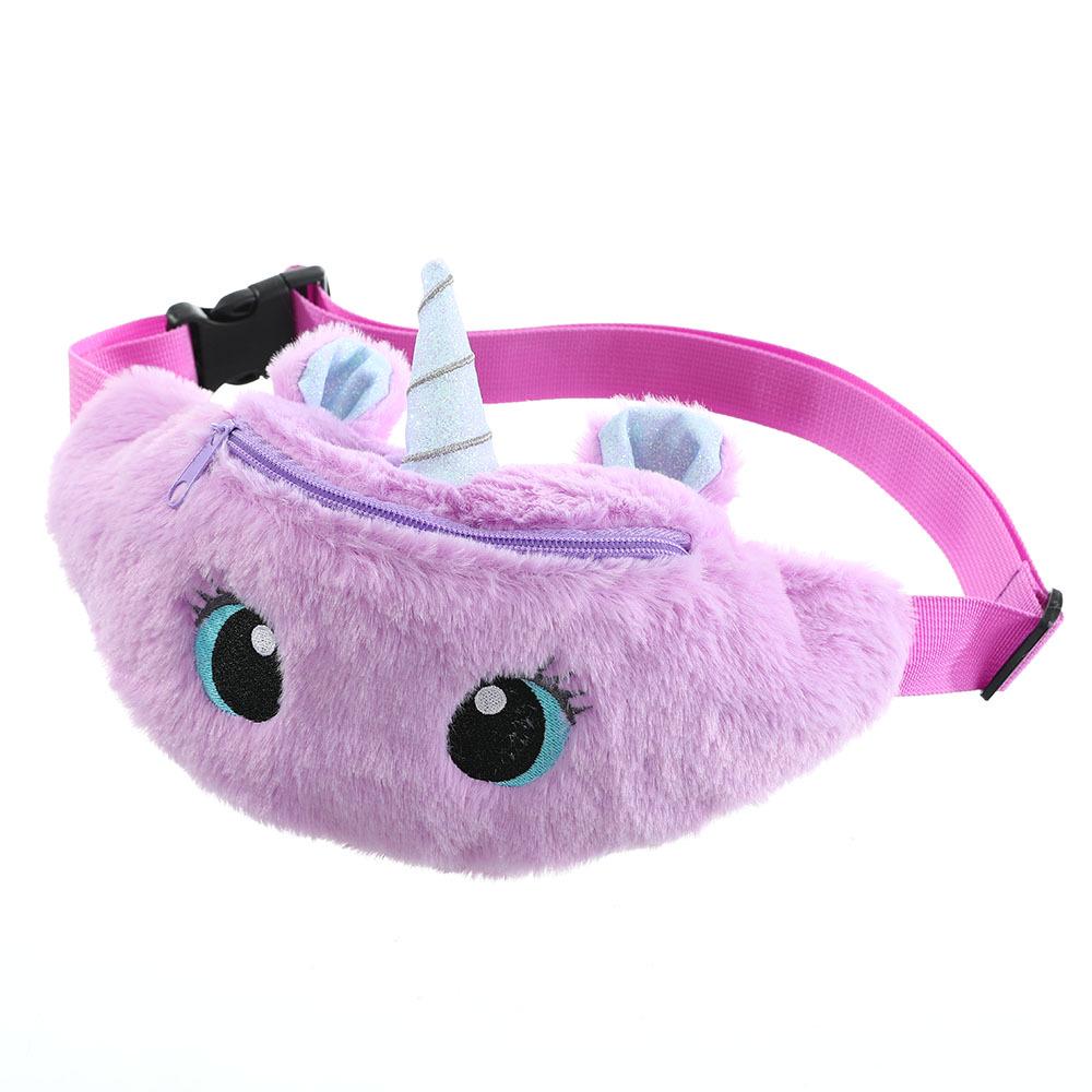 

Unicorn Plush Embroidered Kids Crossbody & Waist Bag