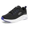 Skechers Zapatillas Casuales de Malla Baja Vapor Foam Cloud Trail para Hombre Negro Blanco Azul 232625-BKBL
