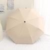 Fashion Solid Color Sunscreen Umbrella Windproof Portable Rain Umbrella Rainproof Anti Wind Folding Sun Umbrella Women